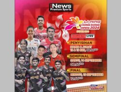 Saksikan Perjuangan Tim Merah Putih Merebut Podium Tertinggi di BWF Super 500 Hong Kong 2024, 12-15 September Live Eksklusif di iNews